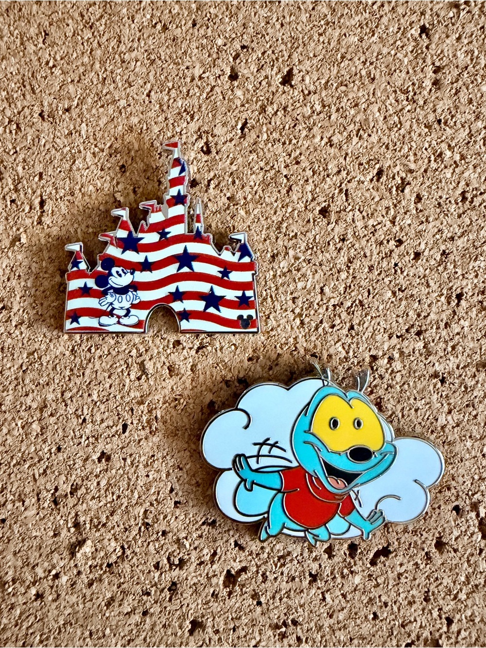 Set of 2 Disney Enamel Pins - Americana Sleeping Beauty Castle